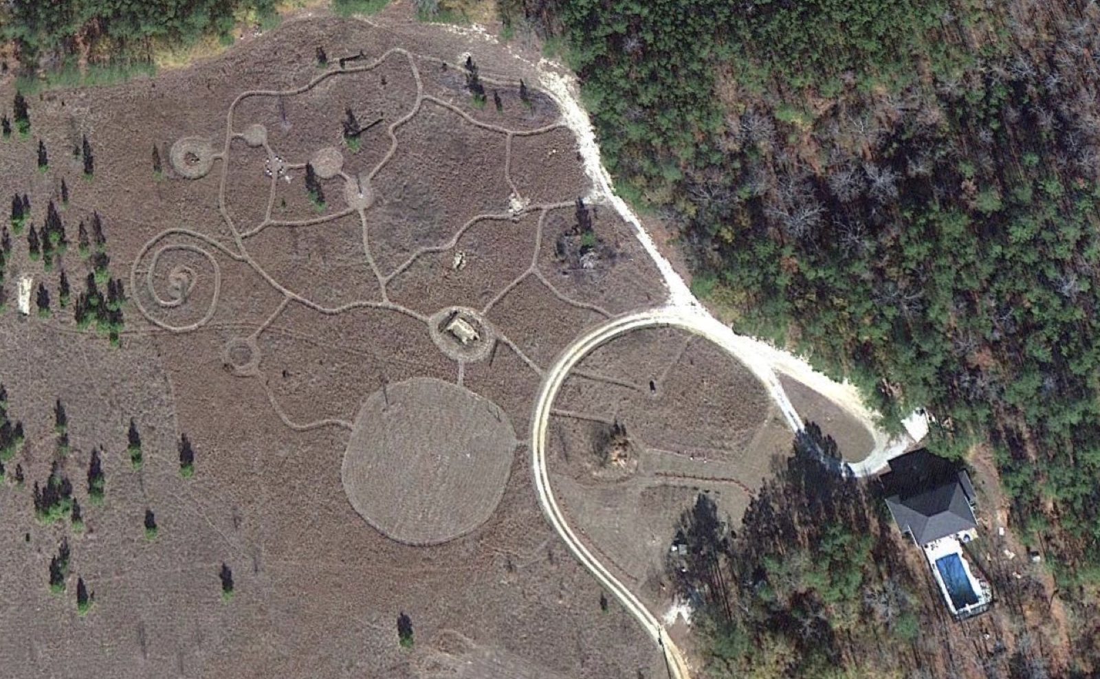 Aerial crop circle formation